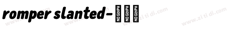 romper slanted字体转换